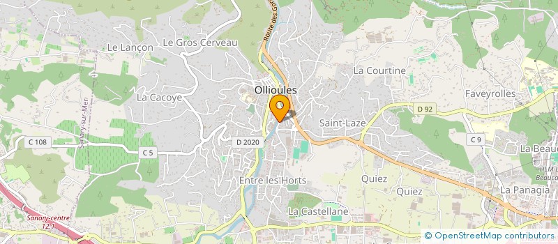 localisation de l'entreprise LES TECHNIQUES DU BOIS à OLLIOULES