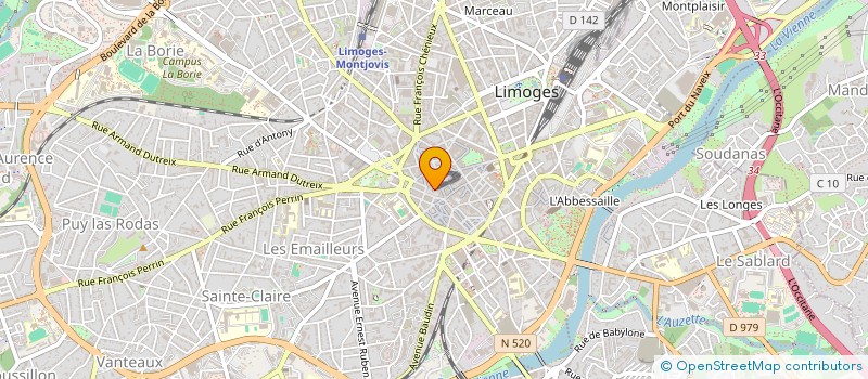 localisation de l'entreprise LES TEINTURERIES DU LIMOUSIN à LIMOGES