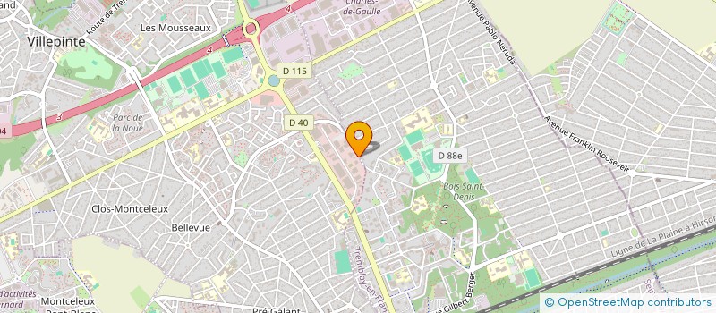localisation de l'entreprise LES TEMOINS DE JEHOVAH DE VAUJOURS à VILLEPINTE