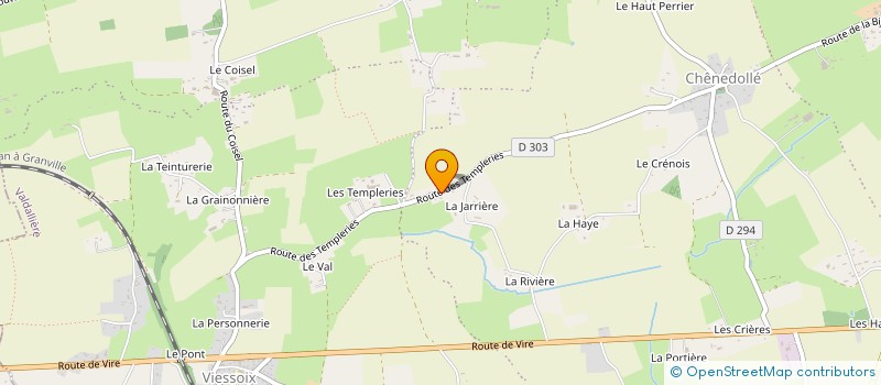 localisation de l'entreprise LES TEMPLERIES à VALDALLIERE