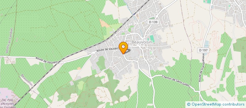 localisation de l'entreprise LES TEMPLIERS à BEAUVOISIN
