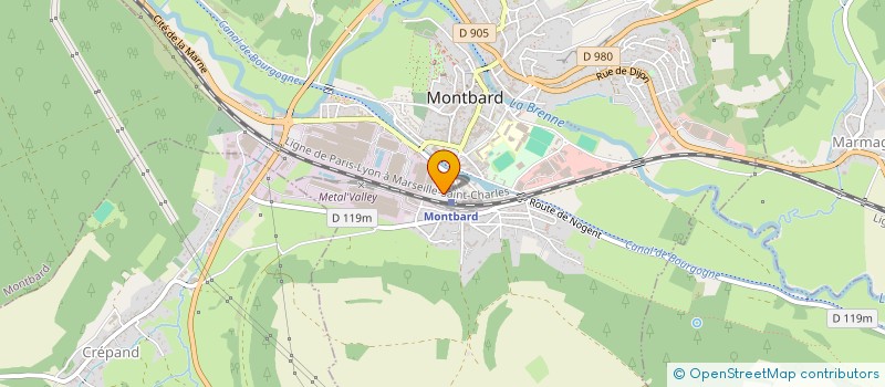 localisation de l'entreprise LES TEMPLIERS  MONTBARD