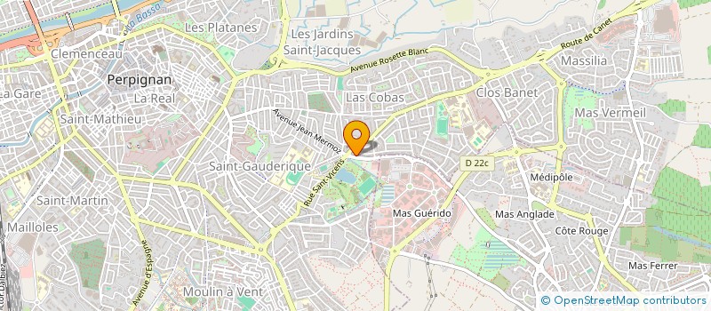 localisation de l'entreprise LES TEMPLIERS  PERPIGNAN