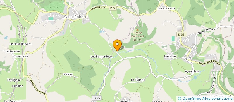 localisation de l'entreprise LES TEMPLIERS DE RAZAT  AYEN