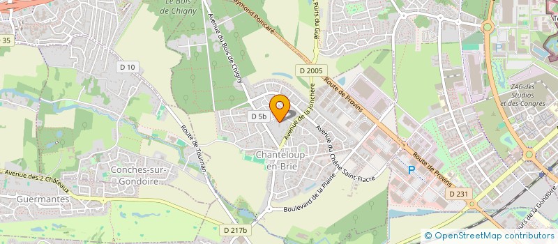 localisation de l'entreprise LES TEMPLITUDES CHANTELOUP EN BRIE  CHANTELOUP-EN-BRIE