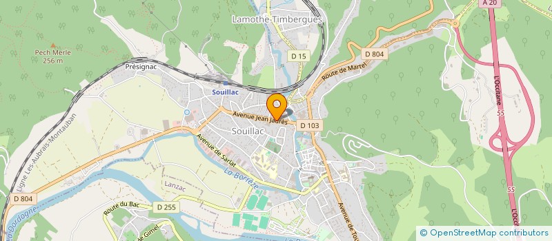 localisation de l'entreprise LES TEMPS D'ART  SOUILLAC