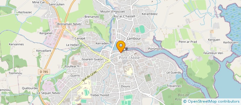 localisation de l'entreprise LES TEMPS GOURMANDS à PONT-L'ABBE