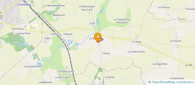 localisation de l'entreprise LES TENDANCES DE VANESSA à COMBOURG