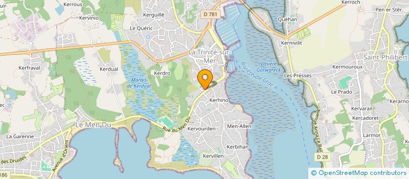 localisation de l'entreprise LES TENNIS DE KERDUAL SARL à LA TRINITE-SUR-MER