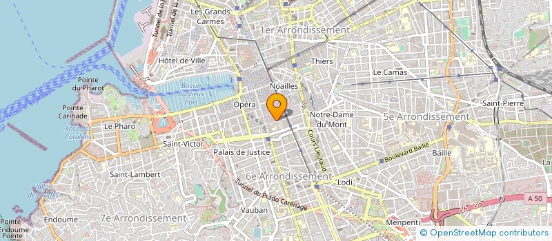 localisation de l'entreprise LES TENNIS DE TOUR SAINTE à MARSEILLE