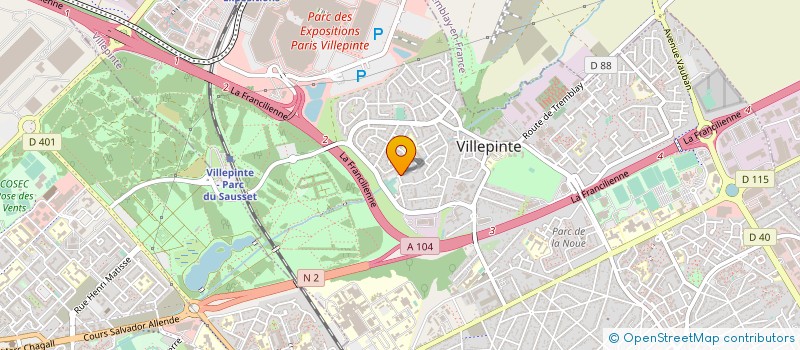 localisation de l'entreprise LES TENNIS DE VILLEPINTE  VILLEPINTE
