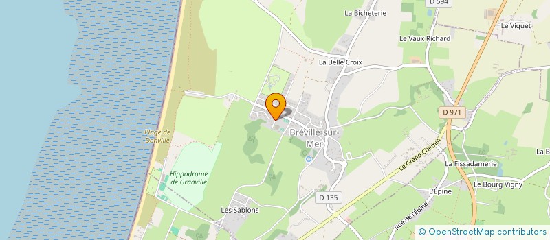localisation de l'entreprise LES TENNIS DU MARAIS à BREVILLE-SUR-MER