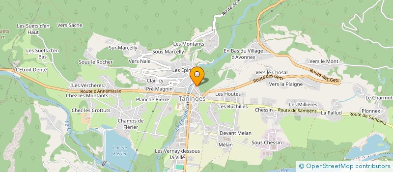 localisation de l'entreprise LES TENNIS DU PRAZ DE LYS à TANINGES