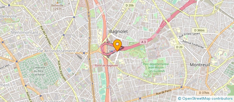 localisation de l'entreprise LES TENTATIONS DU MAROQUINIER à BAGNOLET