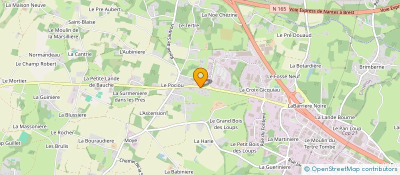 localisation de l'entreprise LES TERRASSES  COUERON