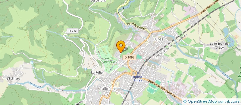 localisation de l'entreprise LES TERRASSES  TULLINS