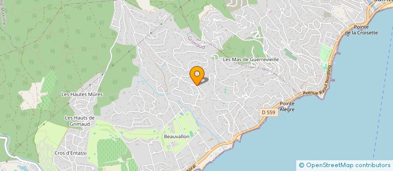 localisation de l'entreprise LES TERRASSES BLANCHES à GRIMAUD