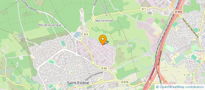 localisation de l'entreprise LES TERRASSES BLANCHES à SAINT-ESTEVE