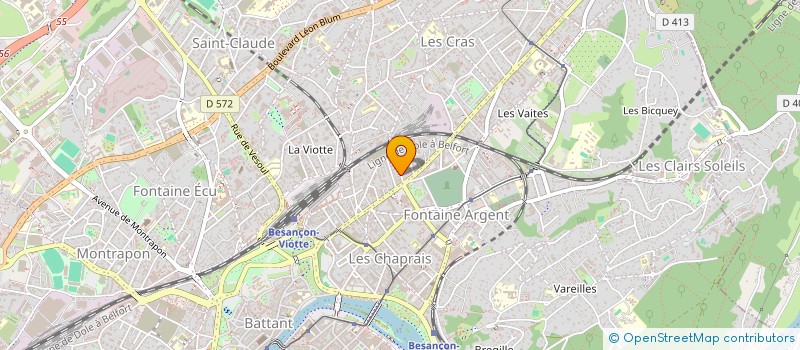 localisation de l'entreprise LES TERRASSES D'HELIOS  BESANCON