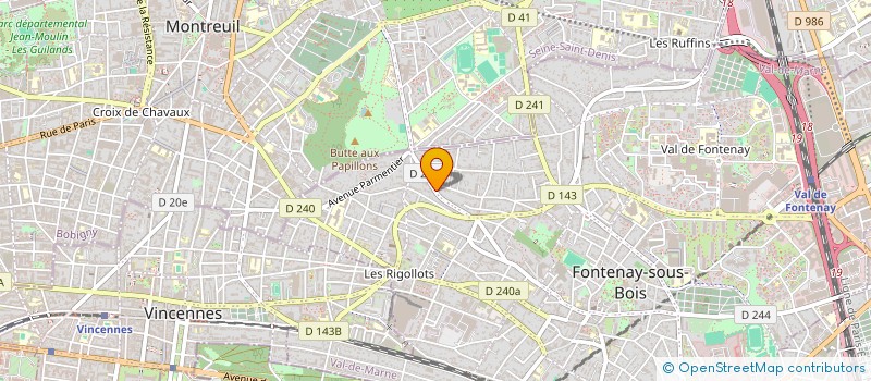 localisation de l'entreprise LES TERRASSES DANTON à FONTENAY-SOUS-BOIS