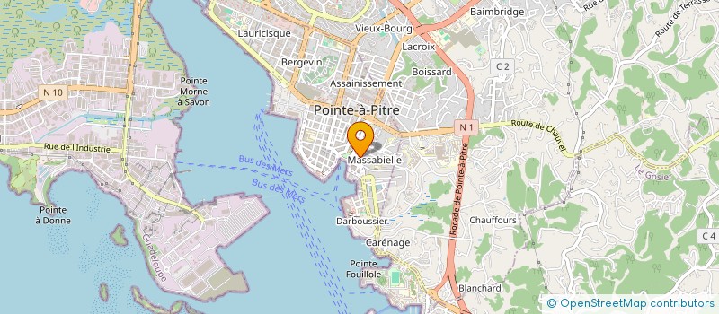 localisation de l'entreprise LES TERRASSES DE BABYLONE à POINTE A PITRE