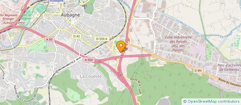 localisation de l'entreprise LES TERRASSES DE BANDOL LD à AUBAGNE
