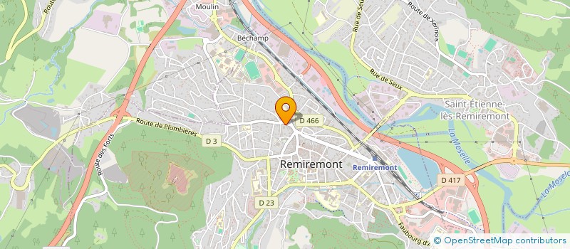 localisation de l'entreprise LES TERRASSES DE BELLEVUE  REMIREMONT