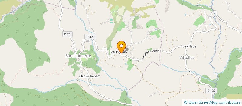 localisation de l'entreprise LES TERRASSES DE CHARANCE  LARDIER-ET-VALENCA