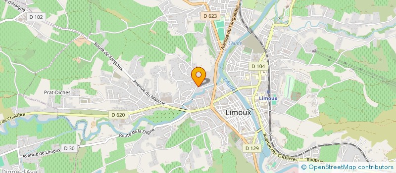 localisation de l'entreprise LES TERRASSES DE CLEMENT  LIMOUX