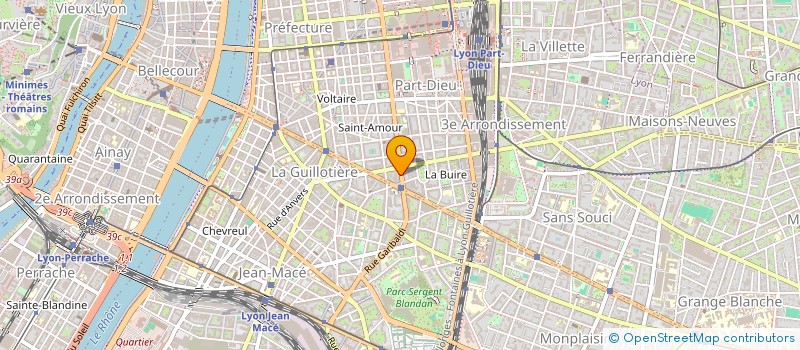 localisation de l'entreprise LES TERRASSES DE GARIBALDI  LYON