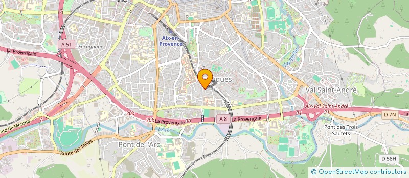 localisation de l'entreprise LES TERRASSES DE JOPA à AIX-EN-PROVENCE