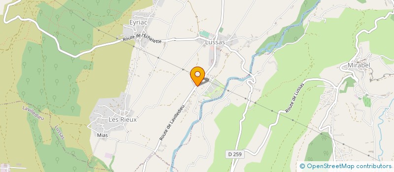 localisation de l'entreprise LES TERRASSES DE L'AUZON  LUSSAS