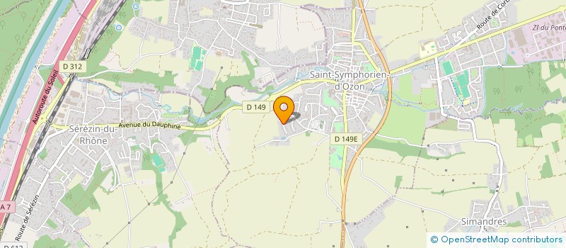 localisation de l'entreprise LES TERRASSES DE L'OZON  SAINT-SYMPHORIEN-D'OZON