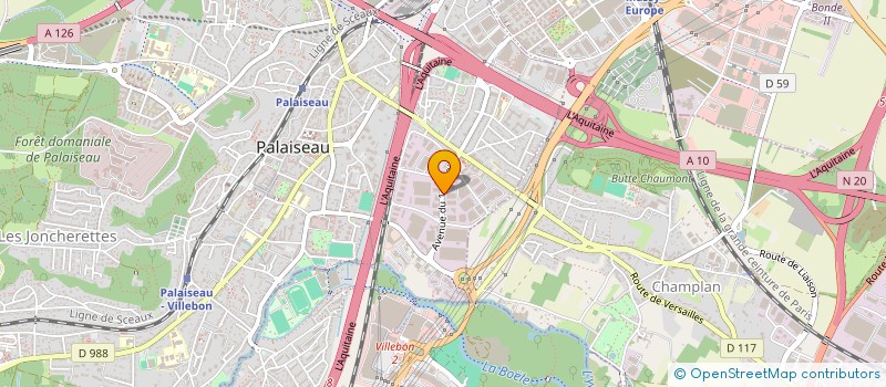 localisation de l'entreprise LES TERRASSES DE LA BUTTE CHAUMONT  PALAISEAU