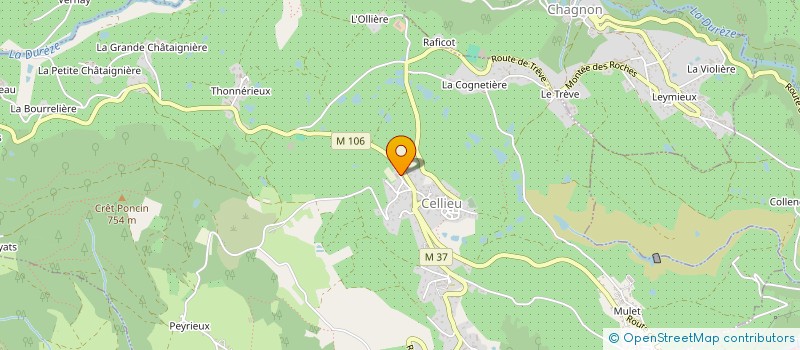 localisation de l'entreprise LES TERRASSES DE LA CHIRONDIERE  CELLIEU