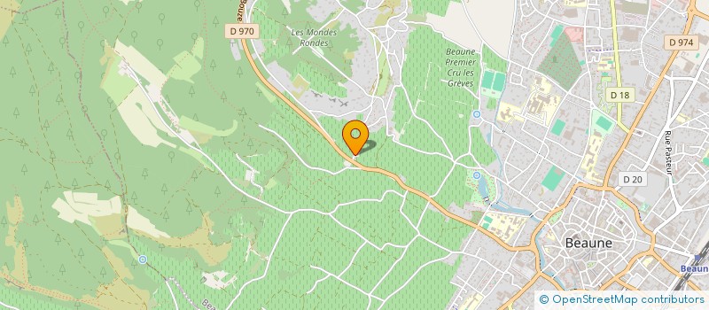 localisation de l'entreprise LES TERRASSES DE LA FEGUINE à BEAUNE