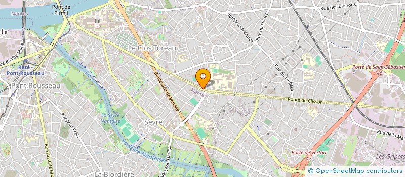 localisation de l'entreprise LES TERRASSES DE MONTBERT  SAINT-SEBASTIEN-SUR-LOIRE