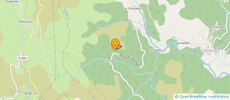 localisation de l'entreprise LES TERRASSES DE MONTOURET  SABLIERES