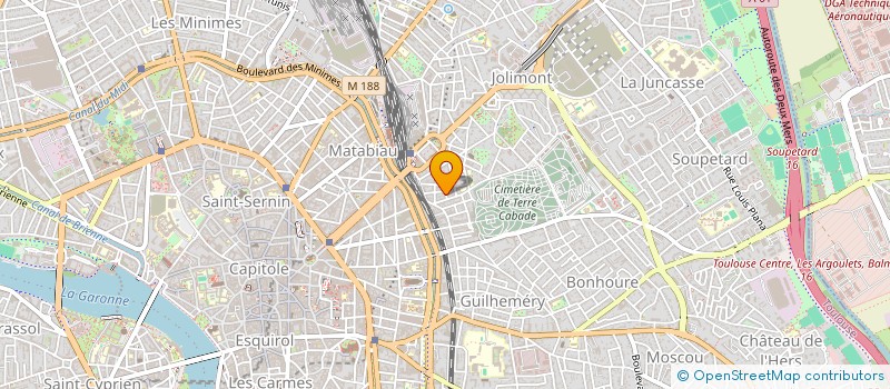 localisation de l'entreprise LES TERRASSES DE PEYRAGUDES à TOULOUSE