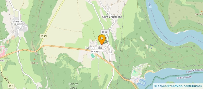 localisation de l'entreprise LES TERRASSES DE VOUGLANS  LA TOUR-DU-MEIX