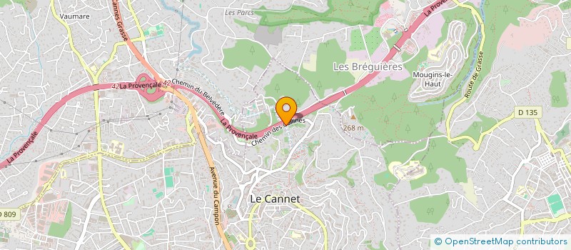 localisation de l'entreprise LES TERRASSES DES COLLINES à LE CANNET