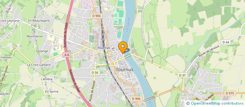 localisation de l'entreprise LES TERRASSES DES LACS à TOURNUS