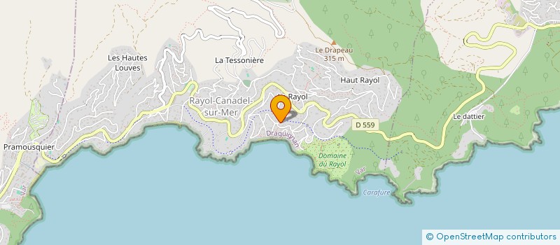 localisation de l'entreprise LES TERRASSES DU BAILLI à RAYOL-CANADEL-SUR-MER