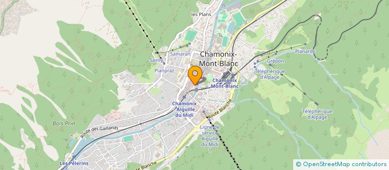 localisation de l'entreprise LES TERRASSES DU BREVENT à CHAMONIX-MONT-BLANC