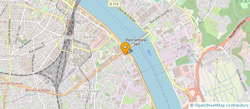 localisation de l'entreprise LES TERRASSES DU CANAL à BEGLES