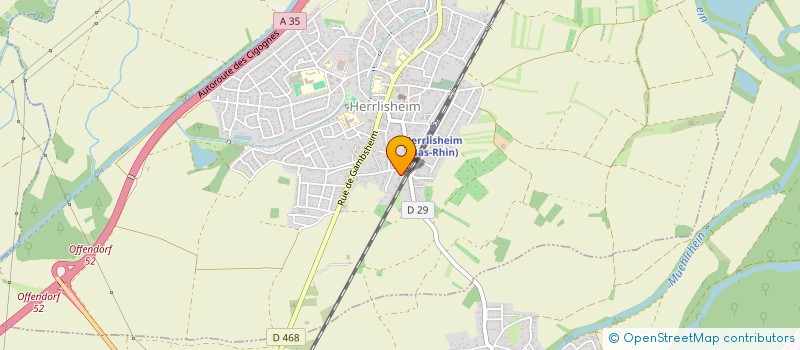 localisation de l'entreprise LES TERRASSES DU CASTEL  HERRLISHEIM