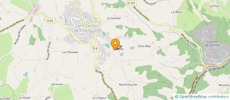 localisation de l'entreprise LES TERRASSES DU CHATEAU  SAINT-LAURENT-DE-CHAMOUSSET