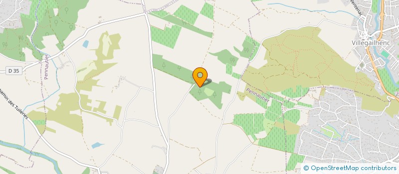 localisation de l'entreprise LES TERRASSES DU FRESQUEL  PENNAUTIER