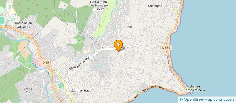 localisation de l'entreprise LES TERRASSES DU GOLF à SAINTE-MAXIME