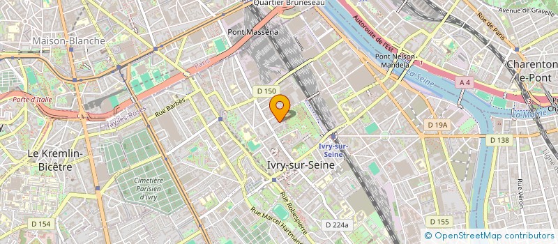 localisation de l'entreprise LES TERRASSES DU KOSMOS à IVRY-SUR-SEINE